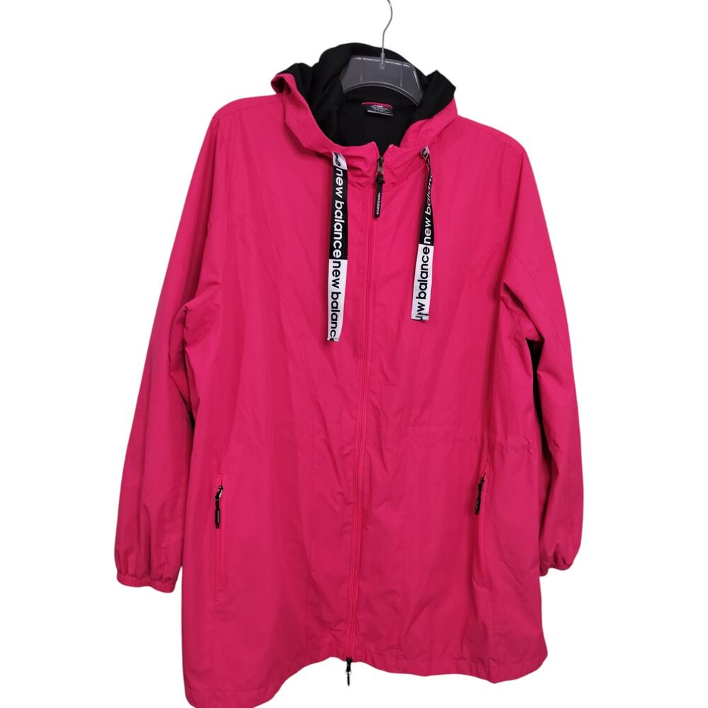 New Balance Hot Pink Hooded Windbreaker Jacket